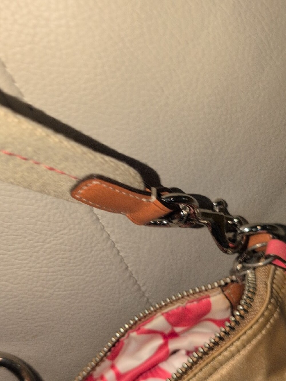 Coach Hampton Weekend Bag - B0871-11748 Satin Tan - Picture 7 of 16